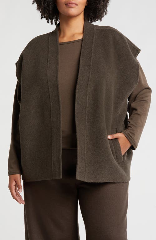 Shop Eileen Fisher Wool Vest In Wren