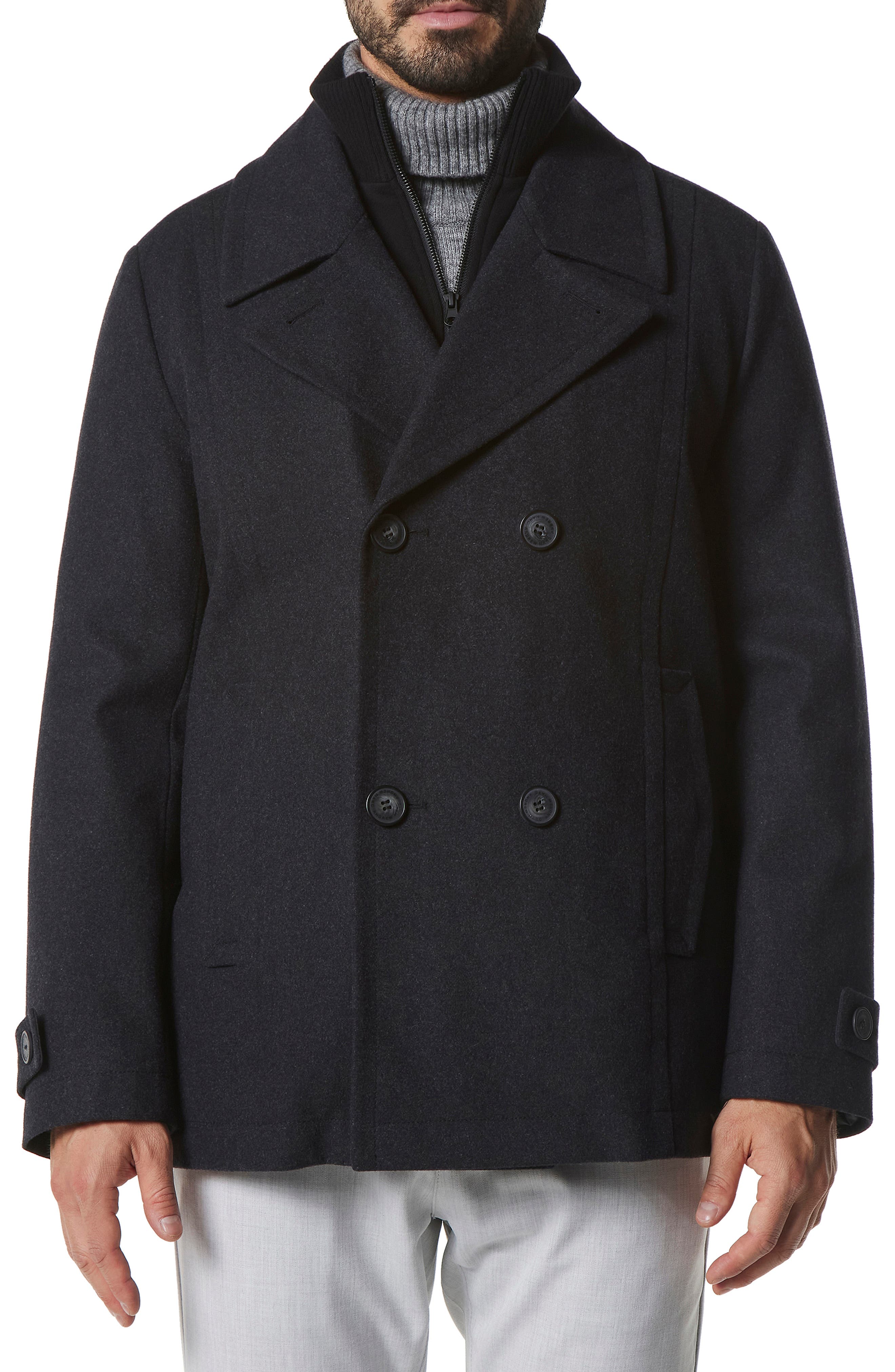 mens light gray peacoat