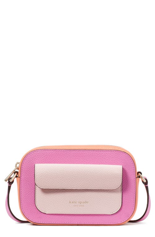 Kate Spade New York ava colorblock leather crossbody bag in Echinacea Flower Mul at Nordstrom