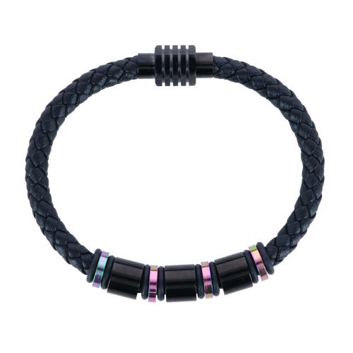 Trafalgar Subtle Color Magnetic Secure Clasp Leather Bracelet In Subtle Color