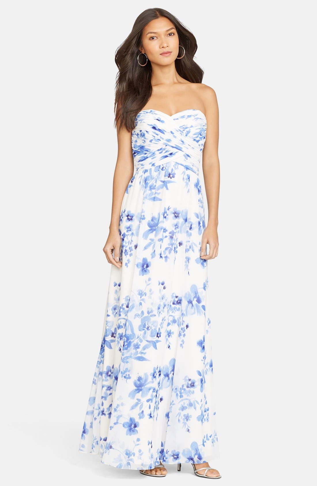 ralph lauren floral georgette dress