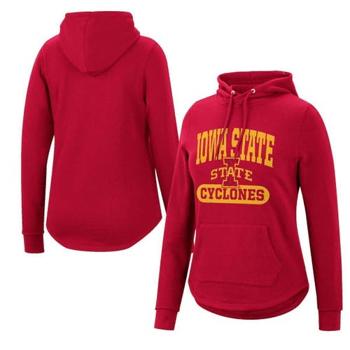 Women's Colosseum Cardinal Iowa State Cyclones Core Crossover Pullover Hoodie