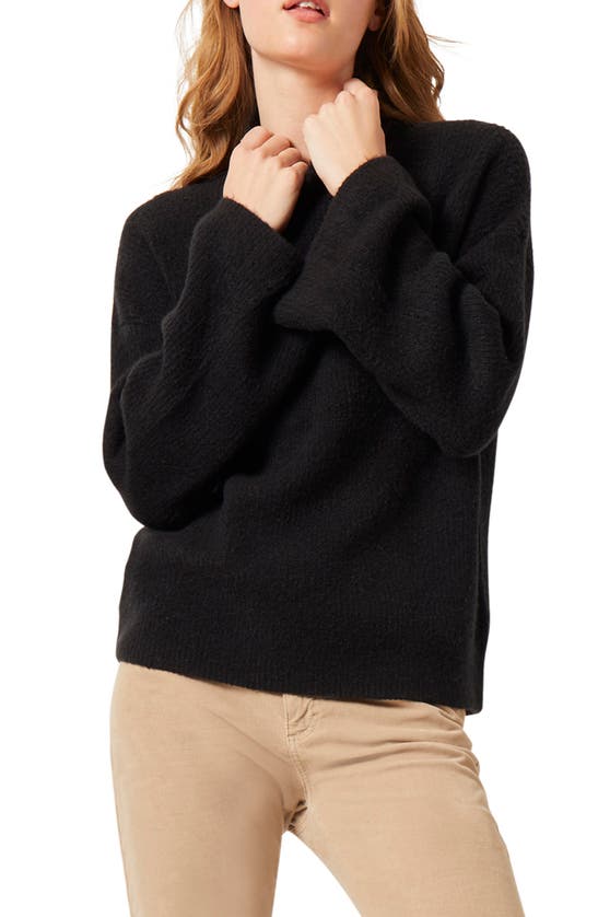 French Connection Flossy Viola High Neck Sweater In Black