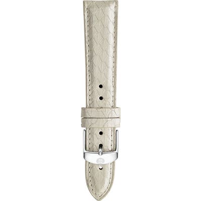 Michele 1m Snakeskin Leather Watch Strap