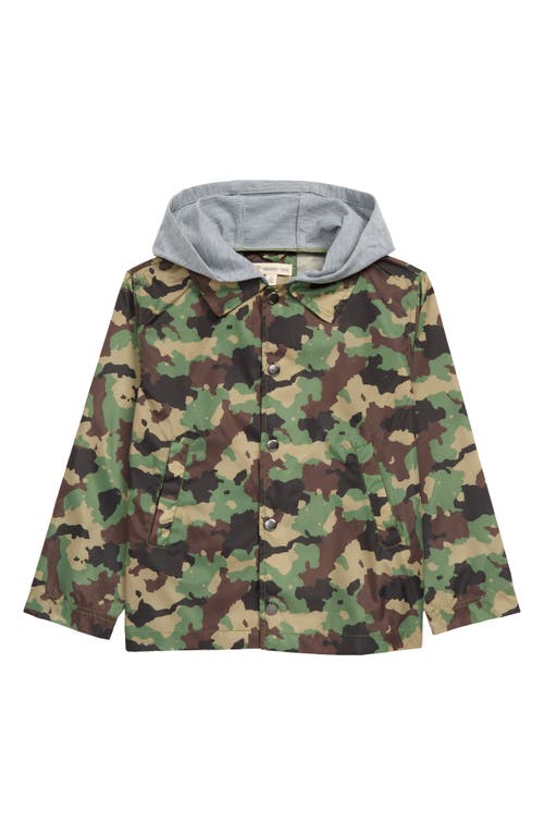 Tucker + Tate Kids' Camo Hooded Jacket in Olive Branch Camo