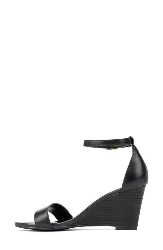 Shop New York And Company Sharona Wedge Sandal In Black