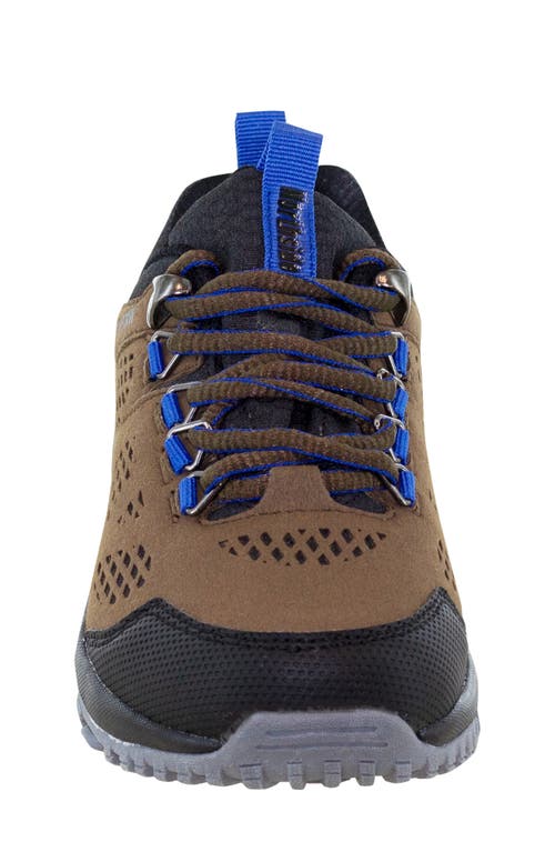 Shop Northside Kids' Benton Waterproof Sneaker In Brown/blue