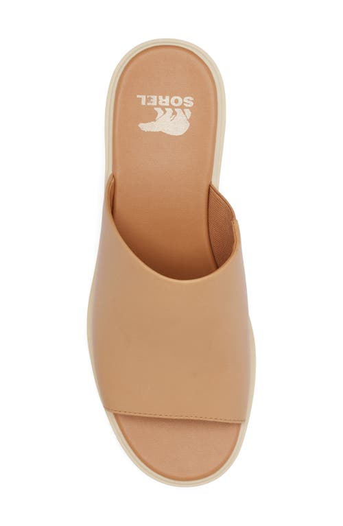 Sorel Joanie Platform Slide Sandal In Honest Beige/bleached Ceramic