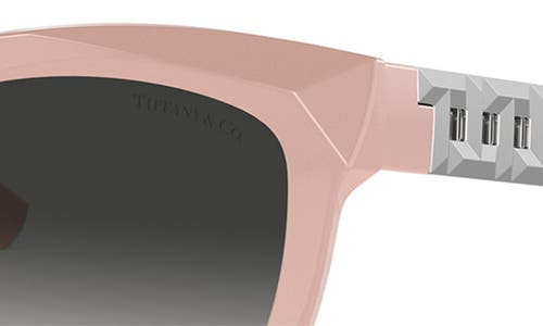 Shop Tiffany & Co . 53mm Gradient Cat Eye Sunglasses In Grey Flash