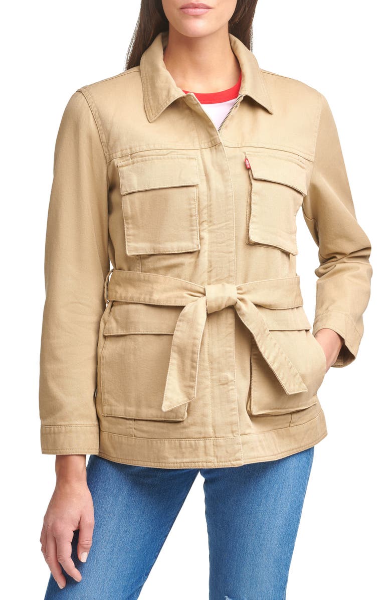 LEVI'S<SUP>®</SUP> Safari Denim Jacket, Main, color, KHAKI