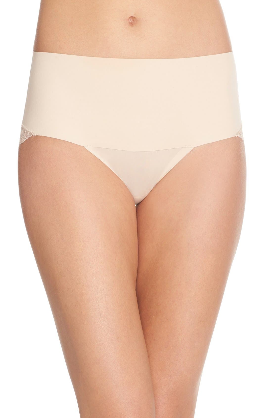 Spanx Undie-tectable Lace Shaper Briefs In Soft Nude
