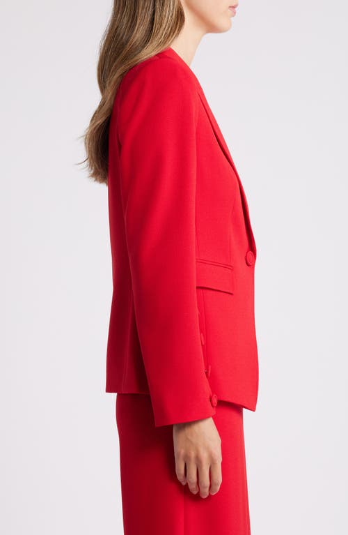 Shop Tahari Asl One Button Blazer In Lipstick