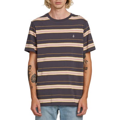 Volcom Shaneo Stripe T-Shirt, Grey