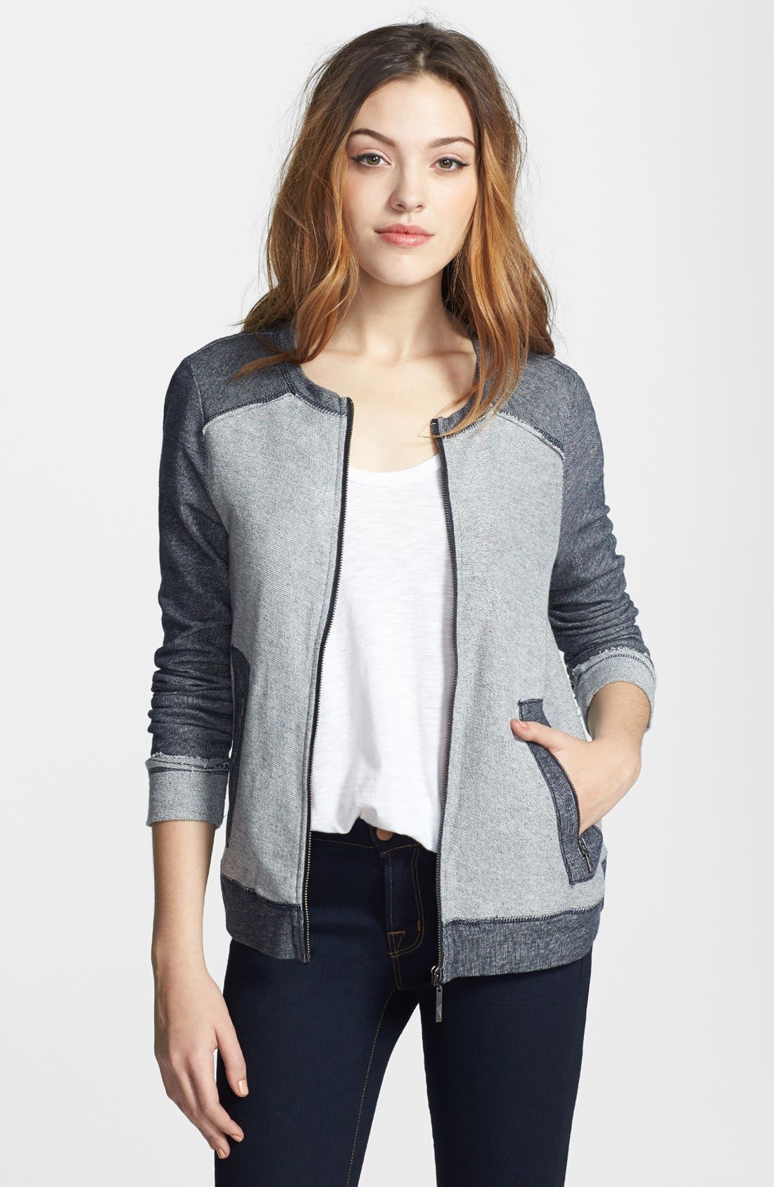 kensie French Terry Jacket Nordstrom