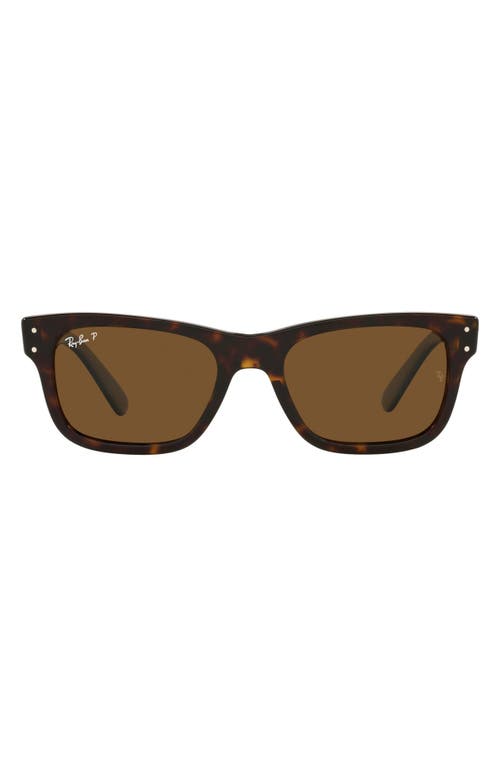 Ray Ban Ray-ban 55mm Rectangular Sunglasses In Havana/green