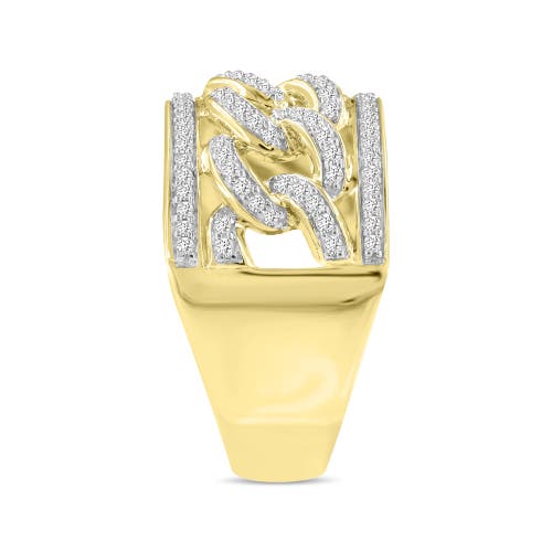 Shop Luvmyjewelry Cubalux Unisex Diamond Band Ring In 10k Yellow Gold