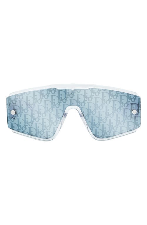 Dior 'xtrem Mu 00mm Shield Sunglasses In Crystal/smoke Mirror