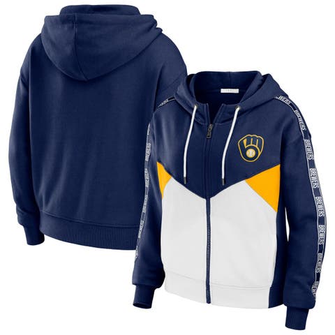 Women's Nike Gold Milwaukee Brewers Full-Zip Hoodie Size: Extra Small