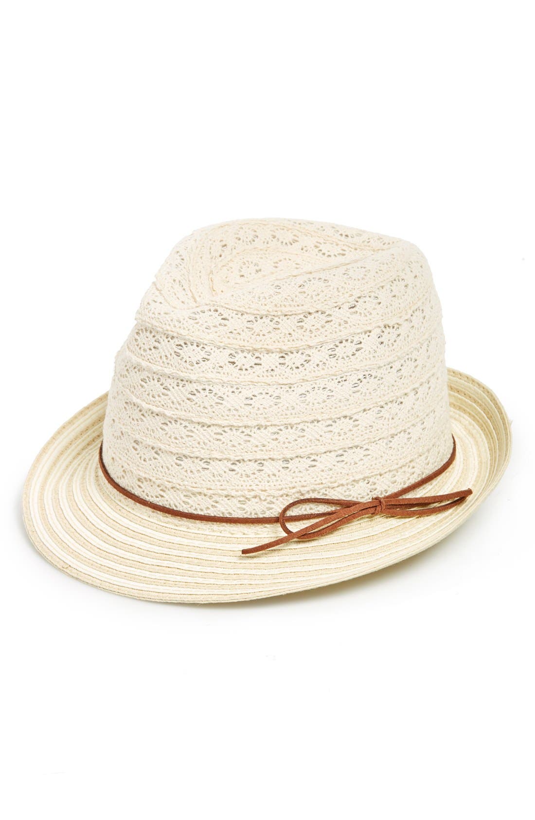 Phase 3 Lace & Straw Trilby Hat Nordstrom