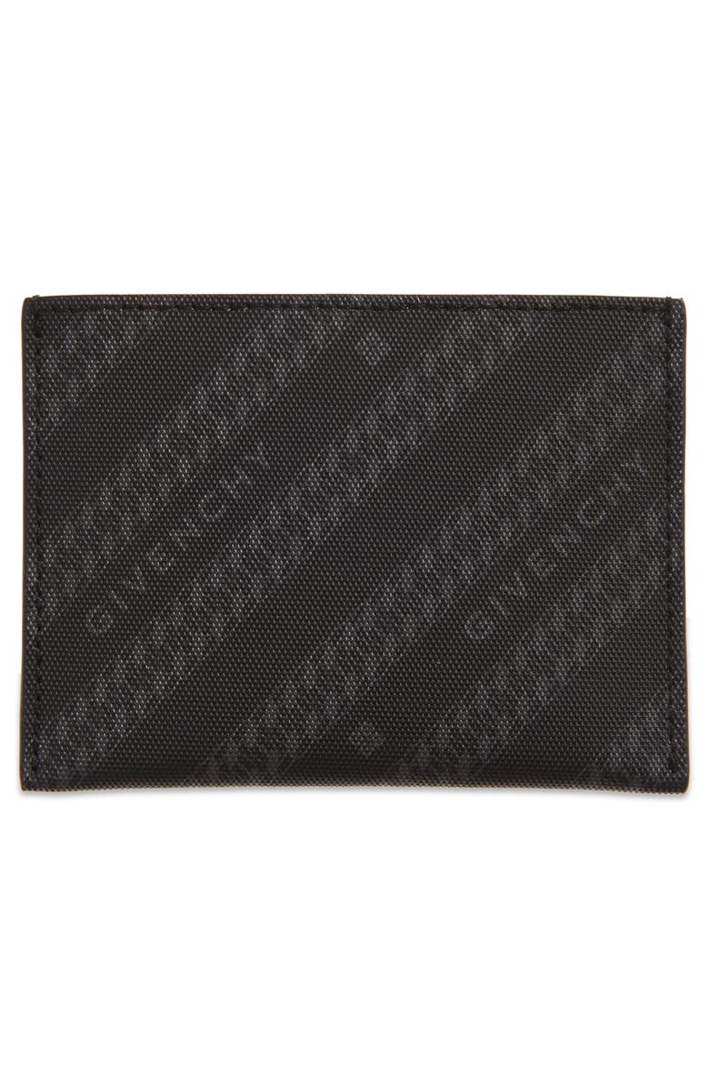 Givenchy Chain Logo Print Calfskin Leather Card Holder, Alternate, color, 