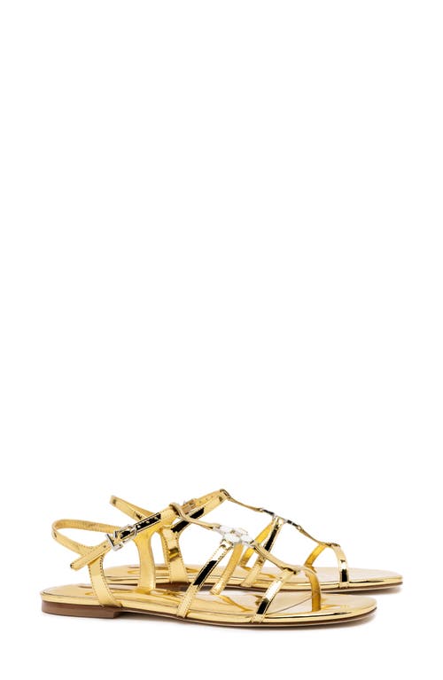 Larroudé Hana Strappy Sandal Gold at Nordstrom,