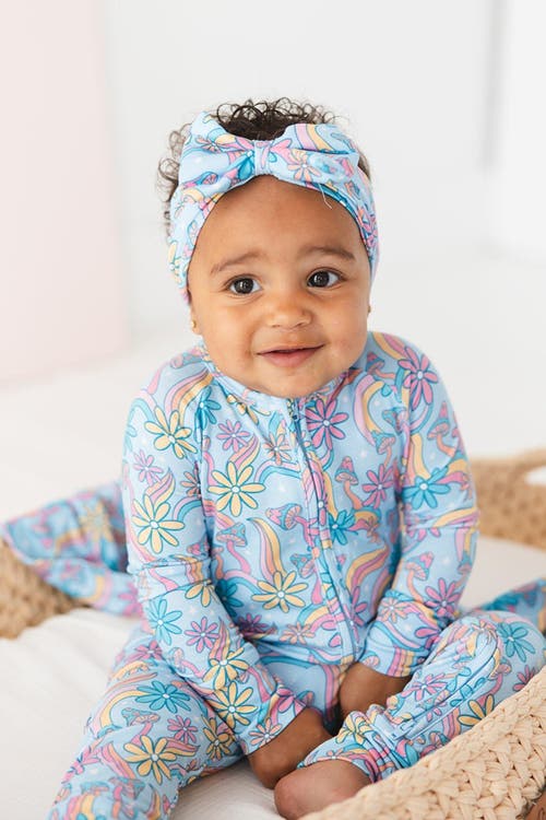 Charlie Lou Baby ® Groovy Fall After All Double Zipper Convertible Romper In Blue