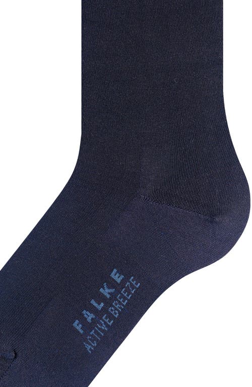 Shop Falke Active Breeze Crew Socks In Dark Navy