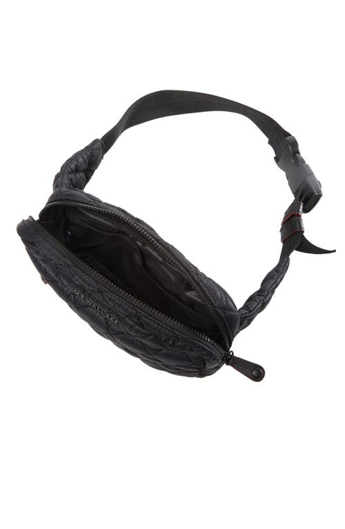 Mz Wallace Metro Quilted Nylon Belt Bag In Black