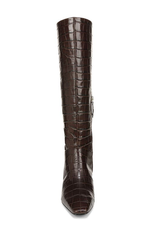 Shop Sarto By Franco Sarto Andria Knee High Boot In Brown Croc Print