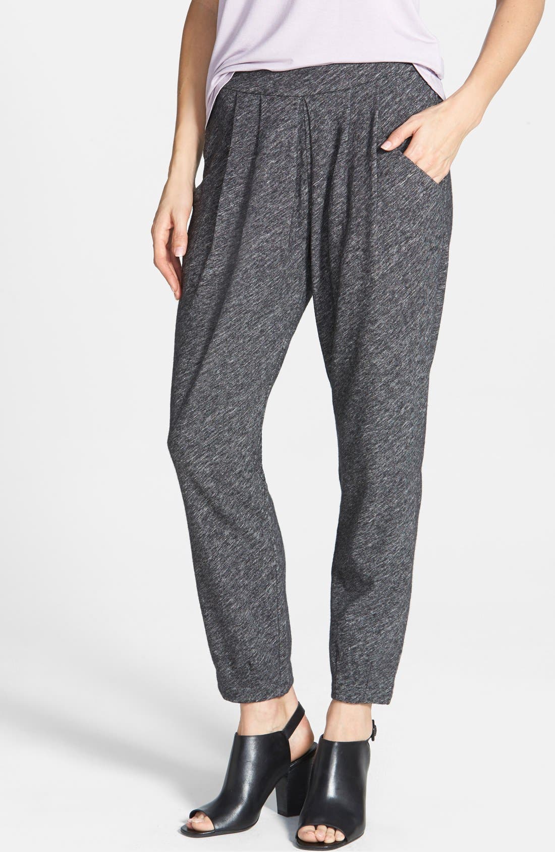 Eileen Fisher Cotton & Wool Blend Slouchy Ankle Pants | Nordstrom
