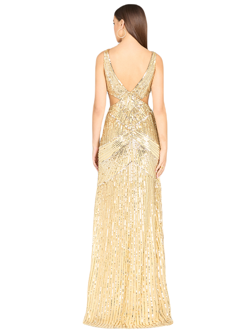 Shop Lara New York Candy Beaded Prom Gown In Gold