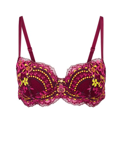 Adore Me Nicholette Contour Balconette Bra In Floral Red
