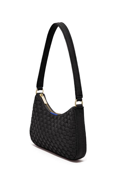 Shop Rothys Rothy's The Baguette Bag In Black Sand