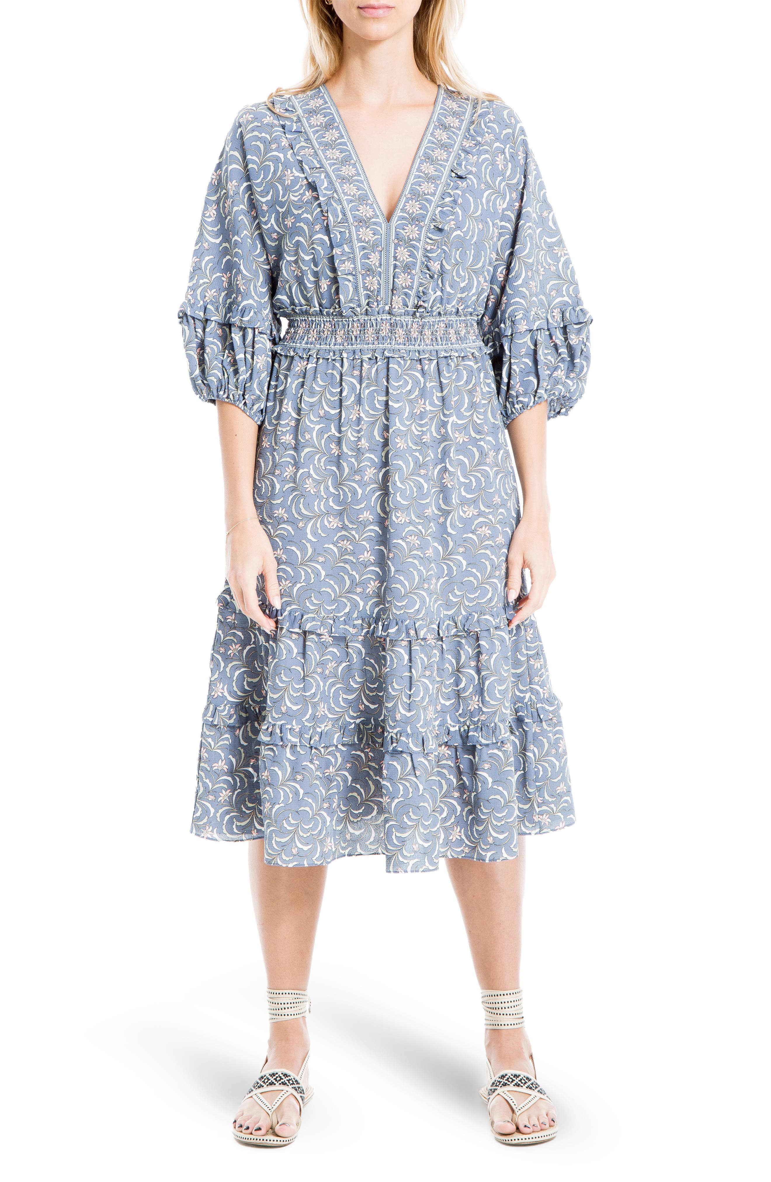 V-Neck Empire Waist Dress 