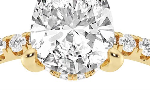 Badgley Mischka Collection 14k Gold Pear Cut Lab Created Diamond Engagement Ring In Yellow Gold