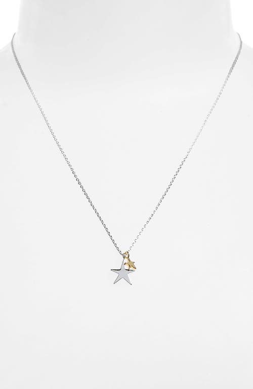 Shop Estella Bartlett Two-tone Double Star Pendant Necklace In Silver/gold