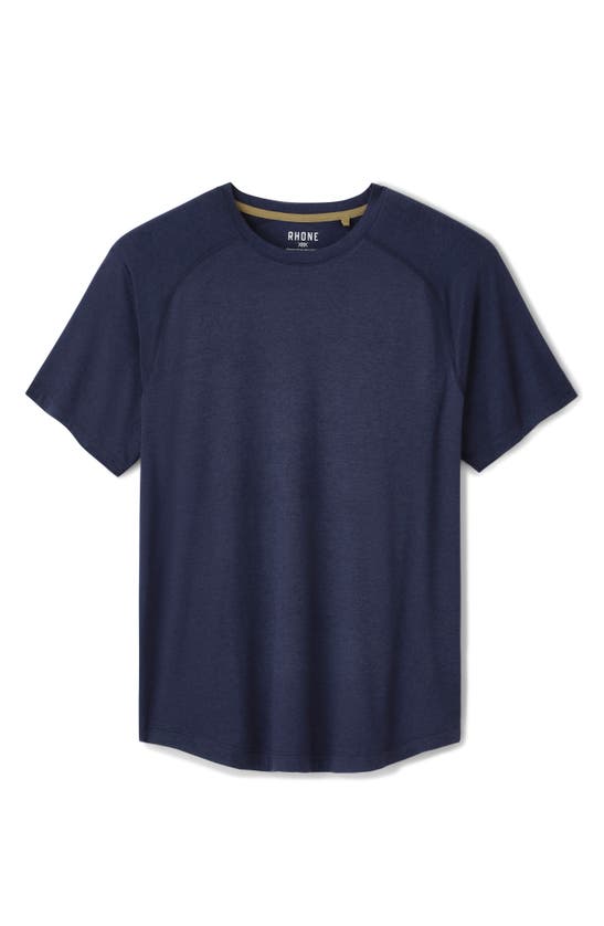 Rhone Atmosphere Short Sleeve Crewneck Tee In Navy Heather