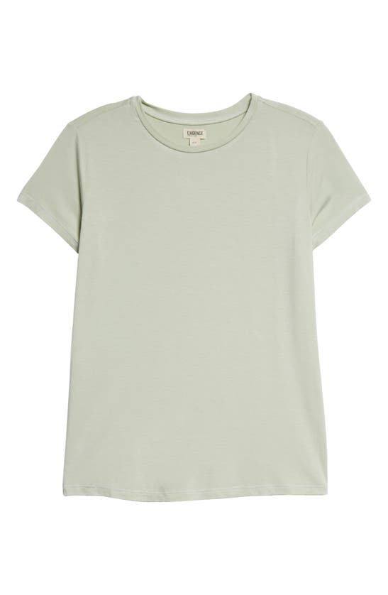 Shop L Agence Ressi Crewneck Short Sleeve T-shirt In Light Moss