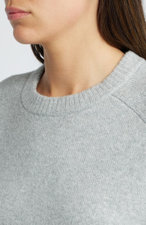 Shop Treasure & Bond Crewneck Raglan Cotton Blend Sweater In Grey Heather