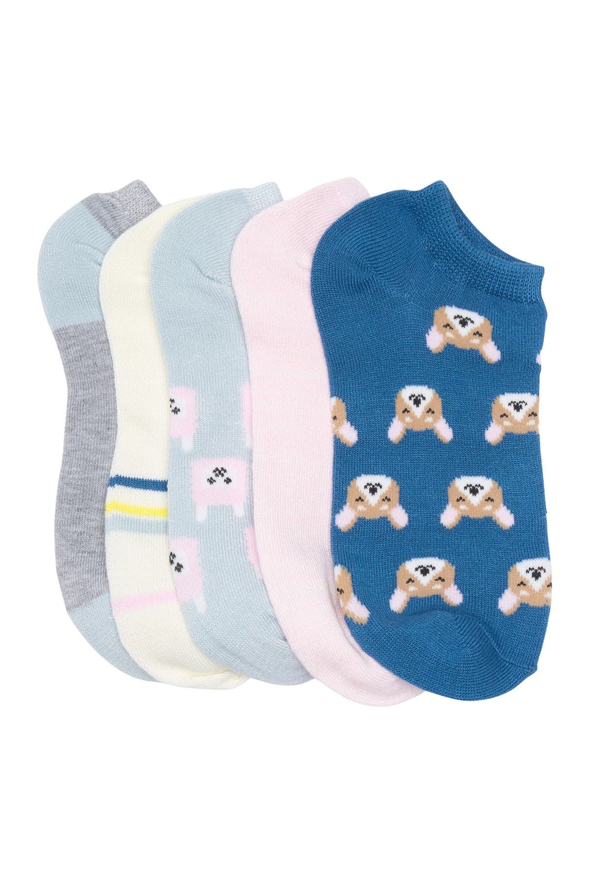 Abound Fun Ankle Socks In Grey Heather Animal Faces