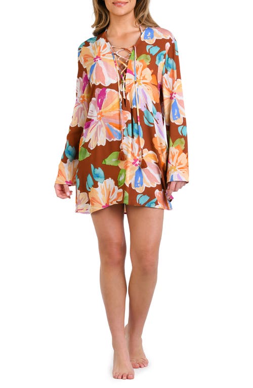 La Blanca Saharan Sands V-neck Tunic Coverup In Cinnamon