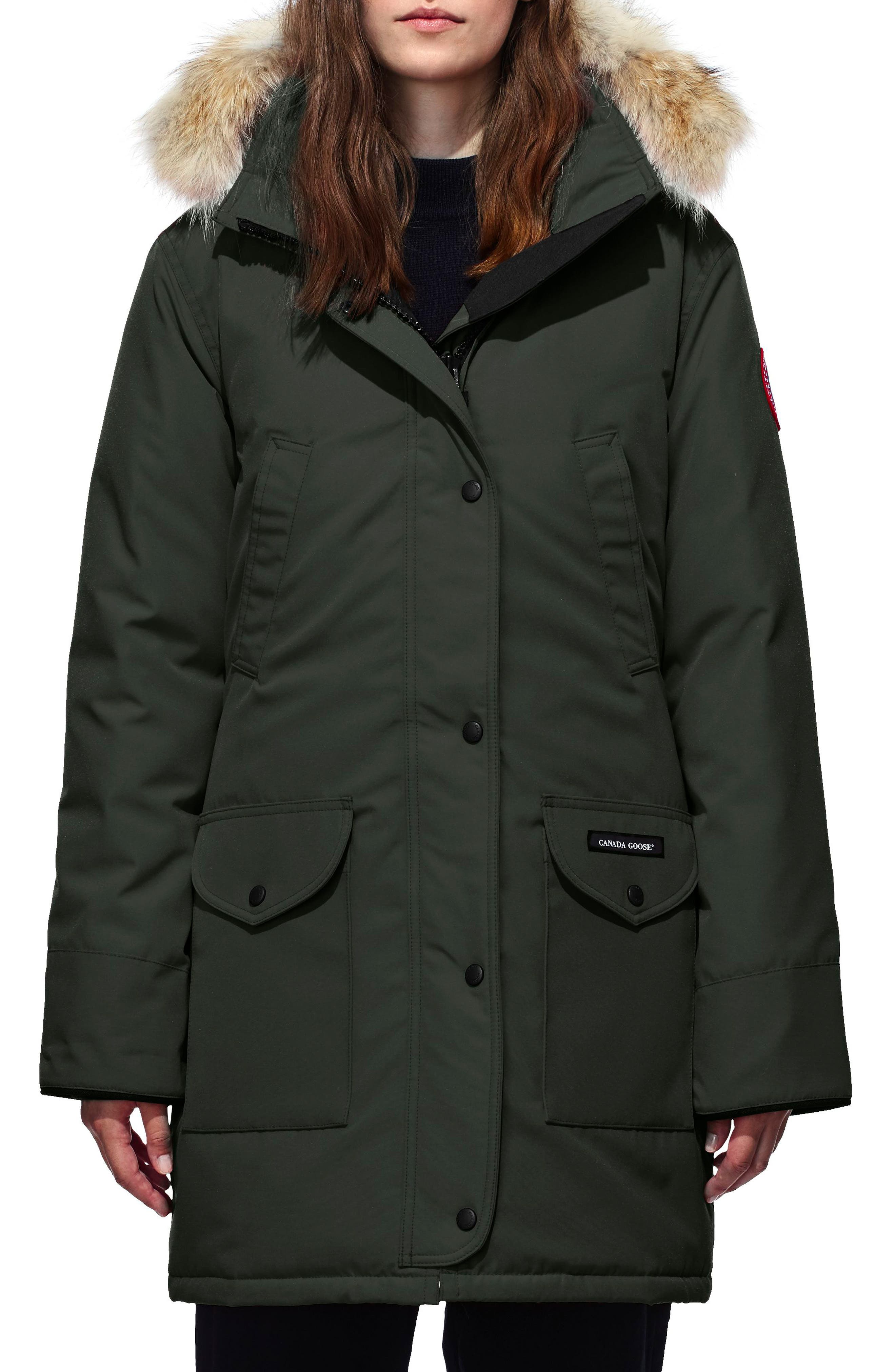Canada Goose Trillium Fusion Fit Hooded Parka With Genuine Coyote Fur Trim, (0) - Purple