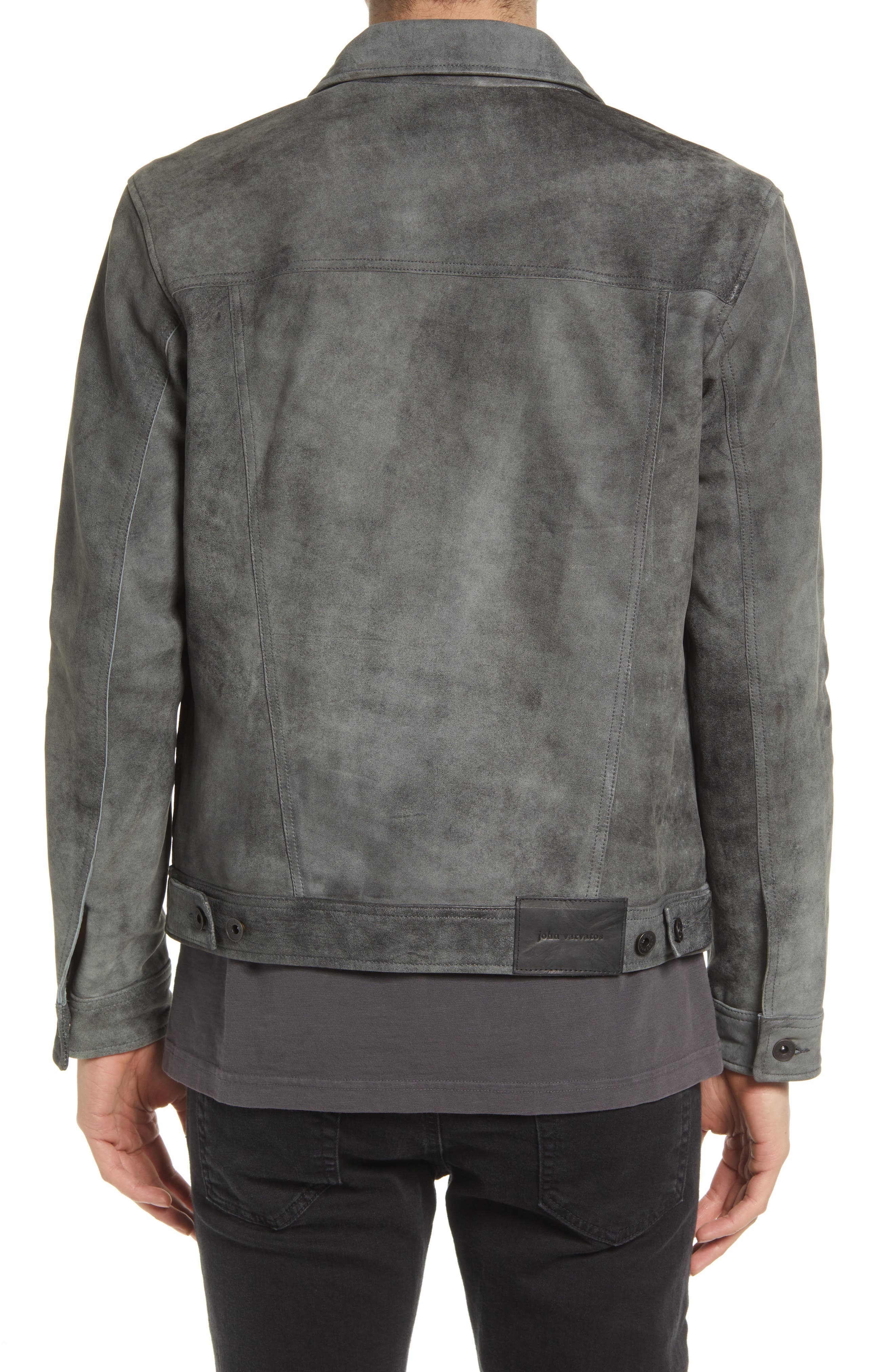 john varvatos suede trucker jacket