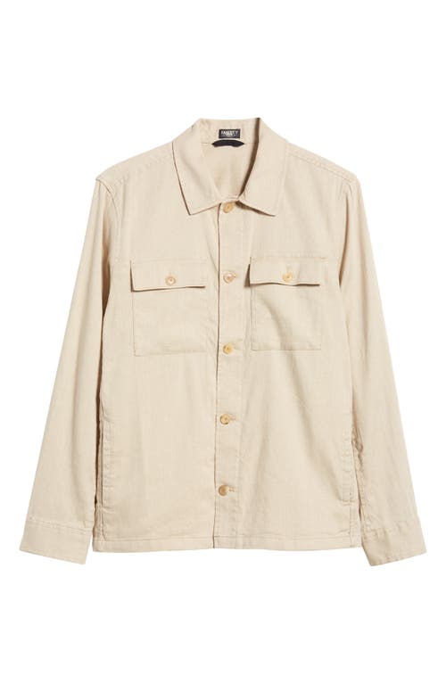 Faherty Movement Flex Linen & Cotton Button-Up Shirt Jacket at Nordstrom,