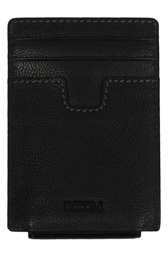 Shop Boconi Leather Money Clip Card Case In Black