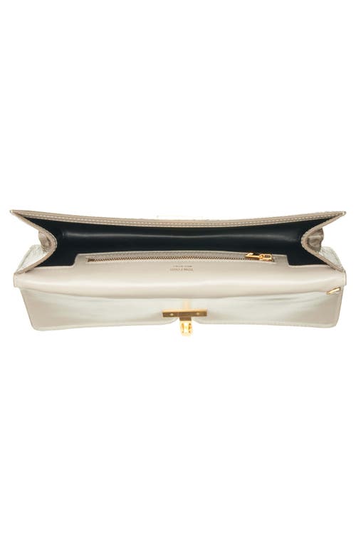 Shop Tom Ford Wallis Croc Embossed Clutch In 1g024 Pearl Grey