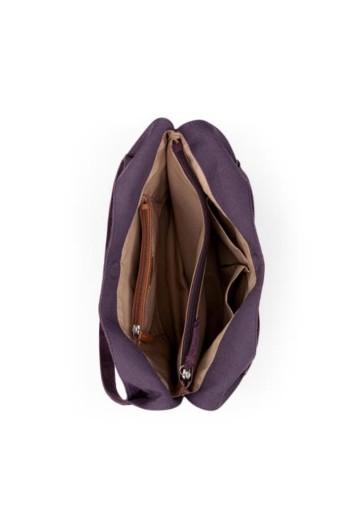 The Sak Huntley Leather Hobo In Aubergine Suede