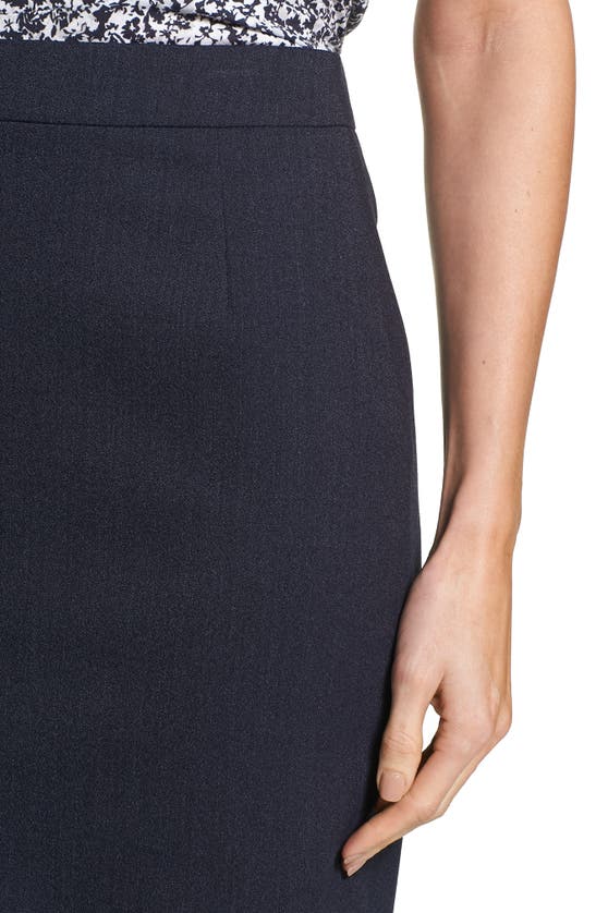 Hugo Boss Valesana Stretch Wool Pencil Skirt In Navy