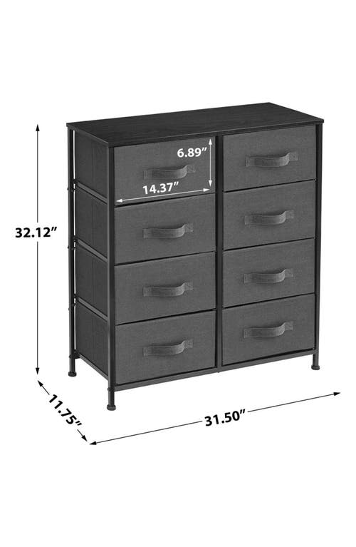 Sorbus 8-drawer Dresser In Black