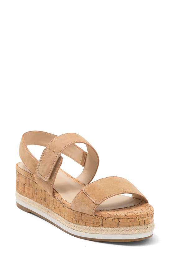 Pelle Moda Potter Platform Sandal In Latte